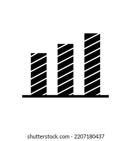 Graphics up icon illustration. icon related to fintech. Glyph icon style. Simple design editable