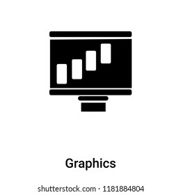 Graphics icon vector isolated on white background, logo concept of Graphics sign on transparent background, filled black symbol
