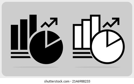 Graphics Icons Vector. Simple flat symbol graph in Vector illustration