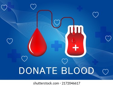 imagen gráfica concepto de bolsa de sangre donar ilustración de vector de sangre