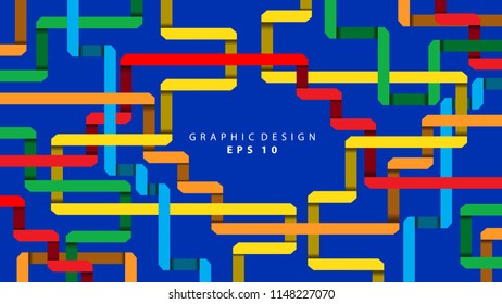 Graphics lines with trendy gradients. Eps10 vector.