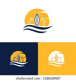 graphics, logos, labels and emblems. Surfing logo and emblems for Surf Club or shop Logo Design
