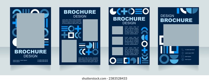 Graphics for marketing conference blank brochure layout design. Vertical poster template set with empty copy space for text. Premade corporate reports collection. Editable flyer paper pages