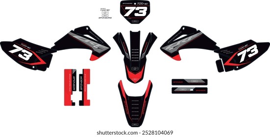graphics motocross mx bike dirty template