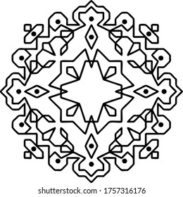 plantilla de patrón de mandala de ornamento de gráficos