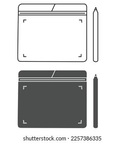 graphics pad icon. Vector illustrator design.
