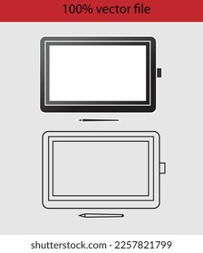 graphics pad icon. Vector illustrator.
