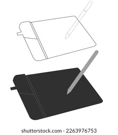 Graphics pad vector art illustration