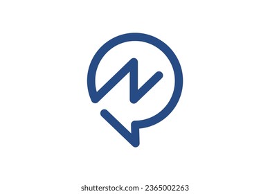 aumento de gráficos y diseño de logotipo de chat vector premium