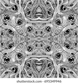 Graphics seamless pattern, handmade
