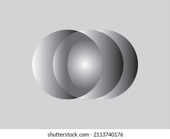 Graphics showing an object made in shades of gray, which is a visualization of a photographic lens.