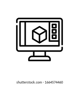 Graphics Software Vector illustration. Design Development line icon. EPS 10