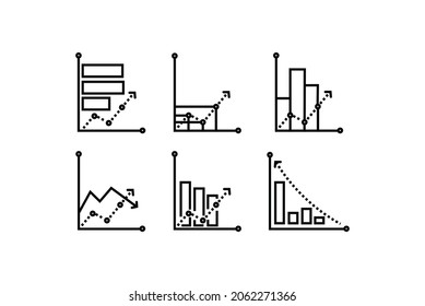 Graphics and statistics icons set,A set of charts and graphs related vector icons for your design.
