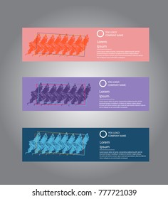 Graphics stylish brush banners