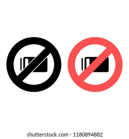 Graphics tablet ban, prohibition icon. Simple glyph vector of technology for UI and UX, website or mobile application on white background