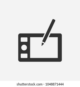 Graphics tablet icon illustration isolated vector sign symbol