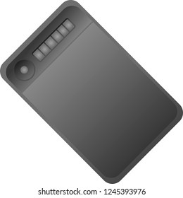 Graphics tablet icon for Illustrator and Designer.  Vector Illustration. Isolated on a white background