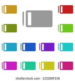 Graphics tablet icon in multi color. Simple glyph vector of Technology set for UI and UX, website or mobile application