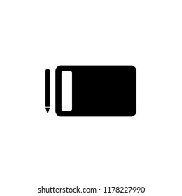 Graphics tablet icon. Simple glyph vector of technology set for UI and UX, website or mobile application on white background