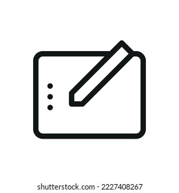 Graphics tablet isolated icon, graphics drawing tablet vector icon with editable stroke