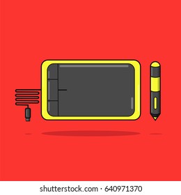 graphics tablet. vector icon