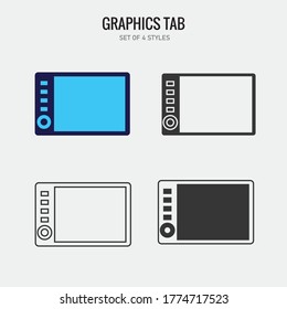graphics tablet vector icon pad for art and design