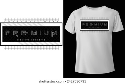 Graphics t-shirt design  with premium text and slogan