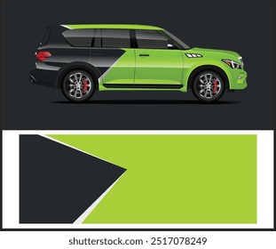  Graphics with vector car wrap design