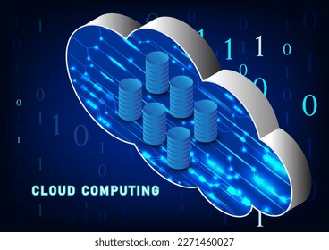 graphics vector Cloud computing concept data transfer cloud symbol for a network connections data online 