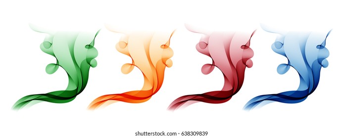 Graphics vector smoke design element. Can be used to make business cards. Cover, report, and more.