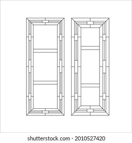 geometría de la ventana gráfica dibujo vidrio manchado