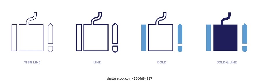 Graphictab icon in 4 different styles. Thin Line, Line, Bold, and Bold Line. Duotone style. Editable stroke.