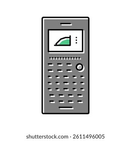 graphing calculator color icon vector. graphing calculator sign. isolated symbol illustration