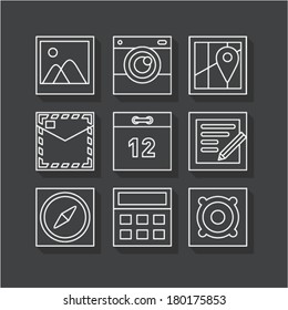Graphite icons set