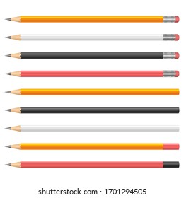 Graphite pencils vector design illustration isolated on white background