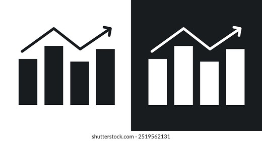 Graphline vector icon set in solid and outline style.