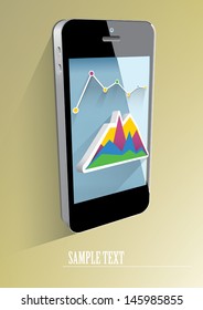 Graphs and black smartphone