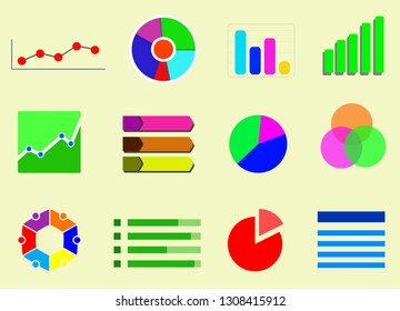 Stat Vector Illustration Icon Set 1 Stock Vector (Royalty Free) 258749087