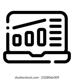 Graphs Icon. Digital marketing concept. Outline icon
