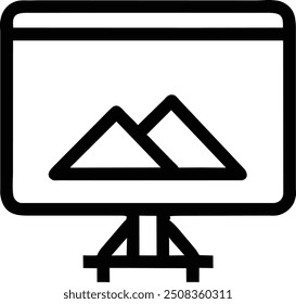 graphs icon. line art and editable stroke.