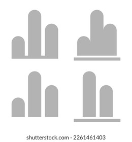 icono de gráficos en un fondo blanco, ilustración vectorial