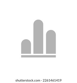 graphs icon on a white background, vector illustration