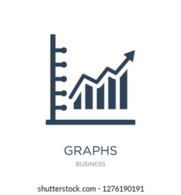 graphs icon vector on white background, graphs trendy filled icons from Business collection, graphs vector illustration