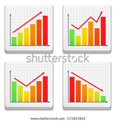 Graphs icons, vector eps10 illustration