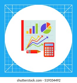 Graphs on Board as Statistics Concept Icon