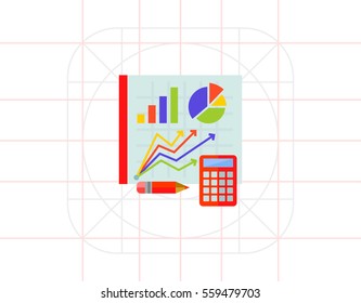 Graphs on Board as Statistics Concept Icon
