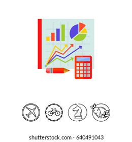 Graphs on Board as Statistics Concept Icon