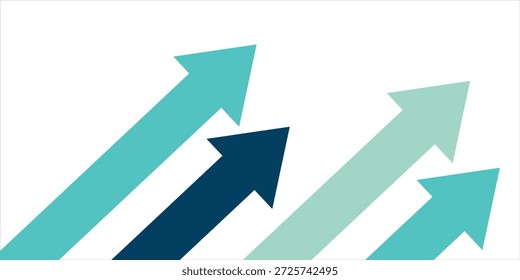 Graphs Rise To The Top on white background vector illustration 