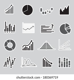 graphs stickers eps10