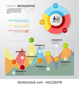 Graphs vector flat design infographics statistics charts and graphs